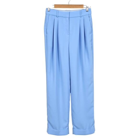 J.Crew Wide-Leg Essential Trouser Pant In City Crepe Pale Cerulean Blue Size 0 - Picture 1 of 8